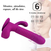 360 Degree Rotating Telescopic Dildo Vibrator With Suction Cup Wireless Remote Control